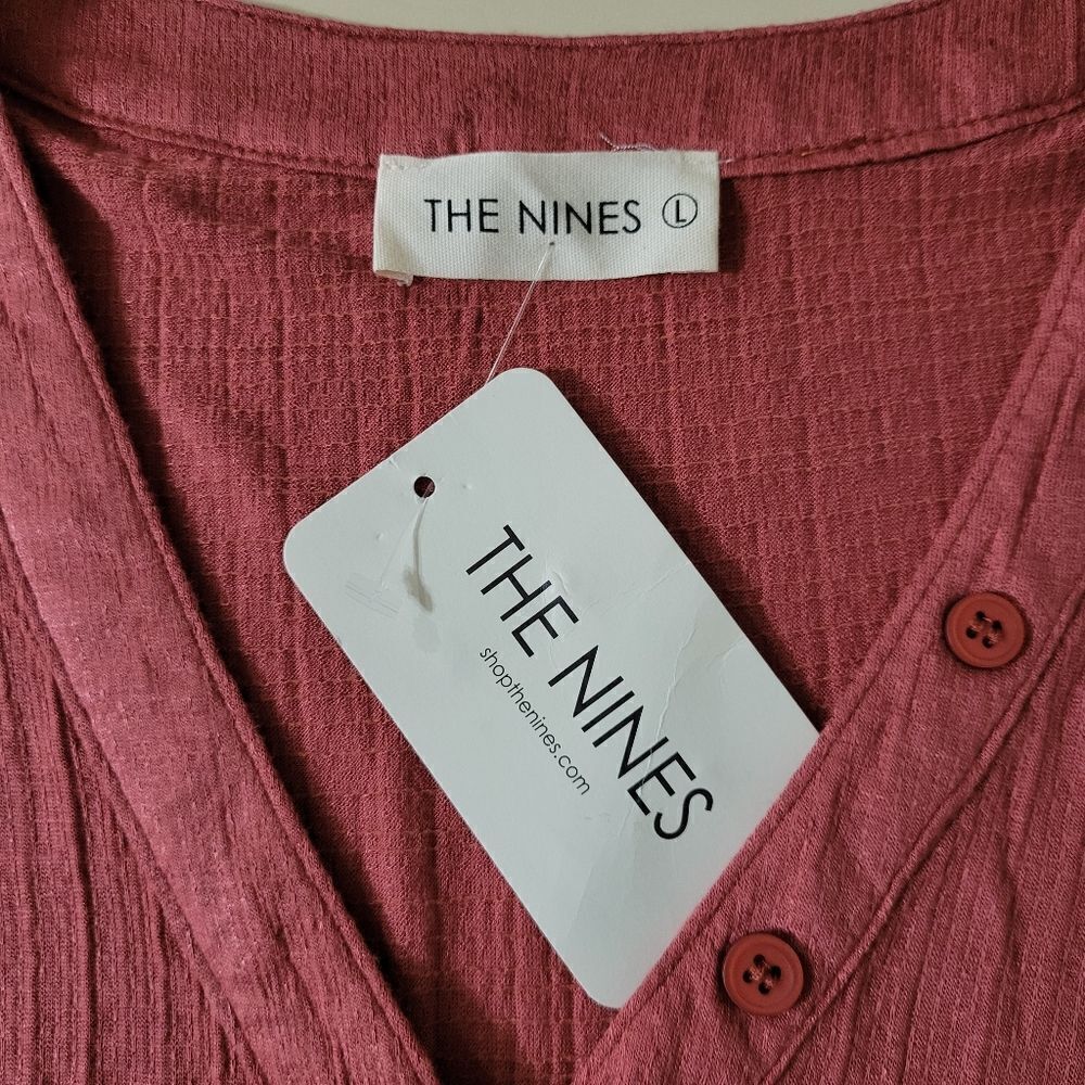 The Nines Women's Rust Babydoll Balloon Sleeve Blouse - Picture 7 of 16